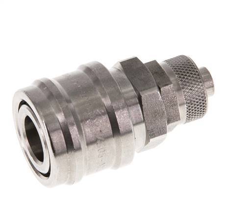 Stainless steel DN 7.2 (Euro) Air Coupling Socket 8x10 mm Union Nut