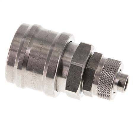Stainless steel DN 7.2 (Euro) Air Coupling Socket 8x10 mm Union Nut
