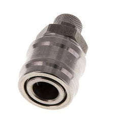Stainless steel DN 7.2 (Euro) Air Coupling Socket 6x8 mm Union Nut Double Shut-Off