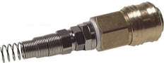 Nickel-plated Brass DN 7.2 (Euro) Air Coupling Socket 8x10 mm Union Nut Bend-Protect Rotatable