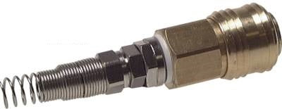 Hardened steel DN 7.2 (Euro) Air Coupling Socket 8x10 mm Union Nut Bend-Protect