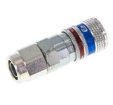 Steel/brass DN 7.6 (7.2 Euro) Safety Air Coupling Socket 9.5x13.5 mm (streamline) Union Nut