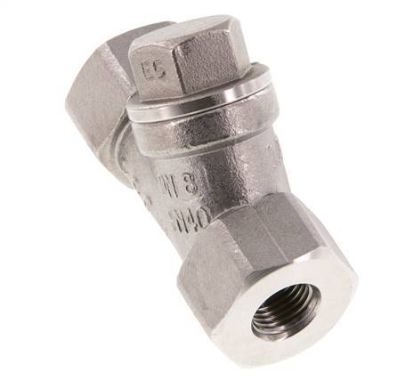 G1/4'' Stainless Steel 316 Y Check Valve PTFE 0.4/0.8-40bar - CLYS