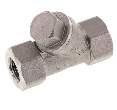 G3/8'' Stainless Steel 316 Y Check Valve PTFE 0.4/0.8-40bar - CLYS