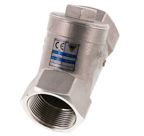 G1-1/2'' Stainless Steel 316 Y Check Valve PTFE 0.4/0.8-40bar - CLYS