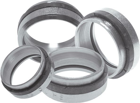 12L or 12S Zinc plated Steel Cutting ring with seal [2 Pieces]