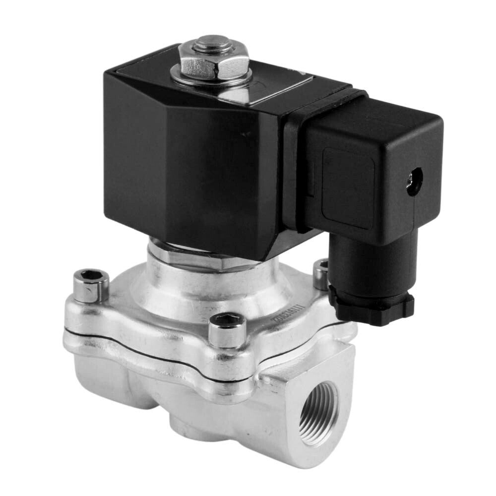 Solenoid Valve DF-SA 3/8'' Stainless Steel FKM 0-6bar 24V DC