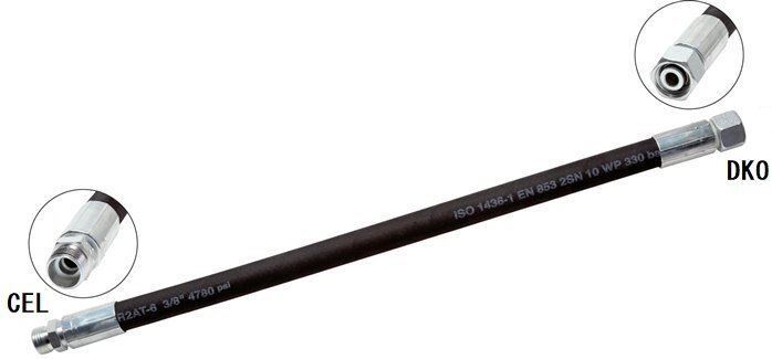 2SN Hydraulic Hose With M36x2.0 DKO/CEL Fitting 165 bar (OP) 1.9 m
