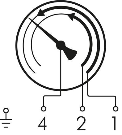 Contact Pressure Gauge Double NO 0..4bar (58psi) Stainless Steel 100mm Class 1 Below Connection