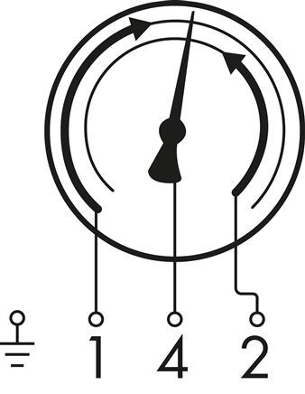 Contact Pressure Gauge 1NC/2NO 0..100bar (1450psi) Stainless Steel/Brass 160mm Class 1 Below Connection