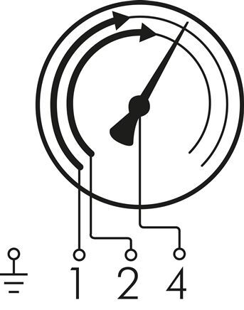 Contact Pressure Gauge Double NC 0..10bar (145psi) Stainless Steel 100mm Class 1 Below Connection