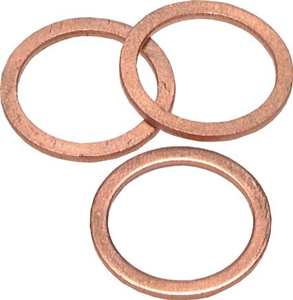 G 1-1/4" Copper Gasket 42.3x48.9x2 mm [2 Pieces]