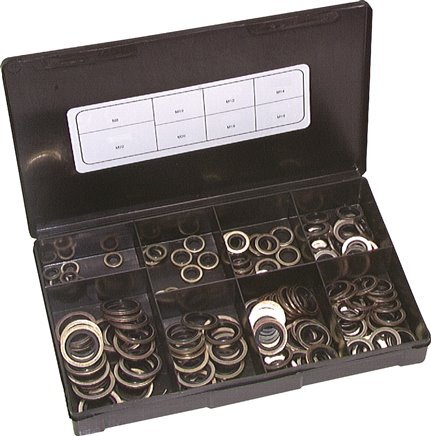 Hydraulic Bonded Seal Kit For G 1/4, G 3/4, UNF 1/2, 9/16, 3/4 and 7/8 Threads 120 Pieces
