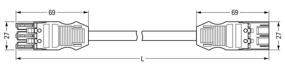 Wago Patch Cord Adjustable Building Installation - 771-9293/016-201