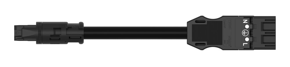 Wago MIDI B2ca 3-Pole Adapter Cable 2M Black - 774-9293/1517-201