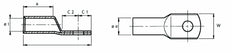 Cimco Press Cable Lug For Copper Cable - 180710 [100 Pieces]