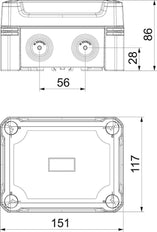 OBO Surface mounted Box Wall/Ceiling - 2005226