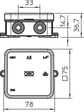 OBO A Surface mounted Box Wall/Ceiling - 2000075