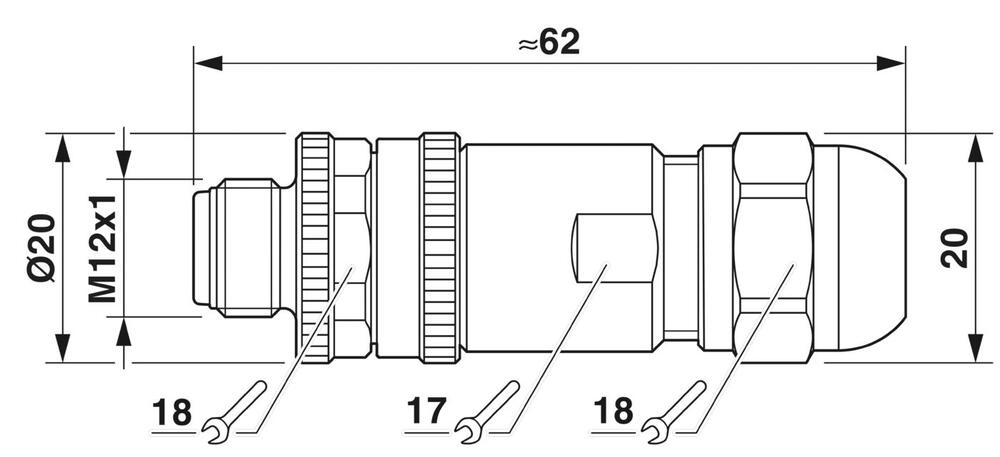 Phoenix Contact Round (Industrial) Connector - 1511857