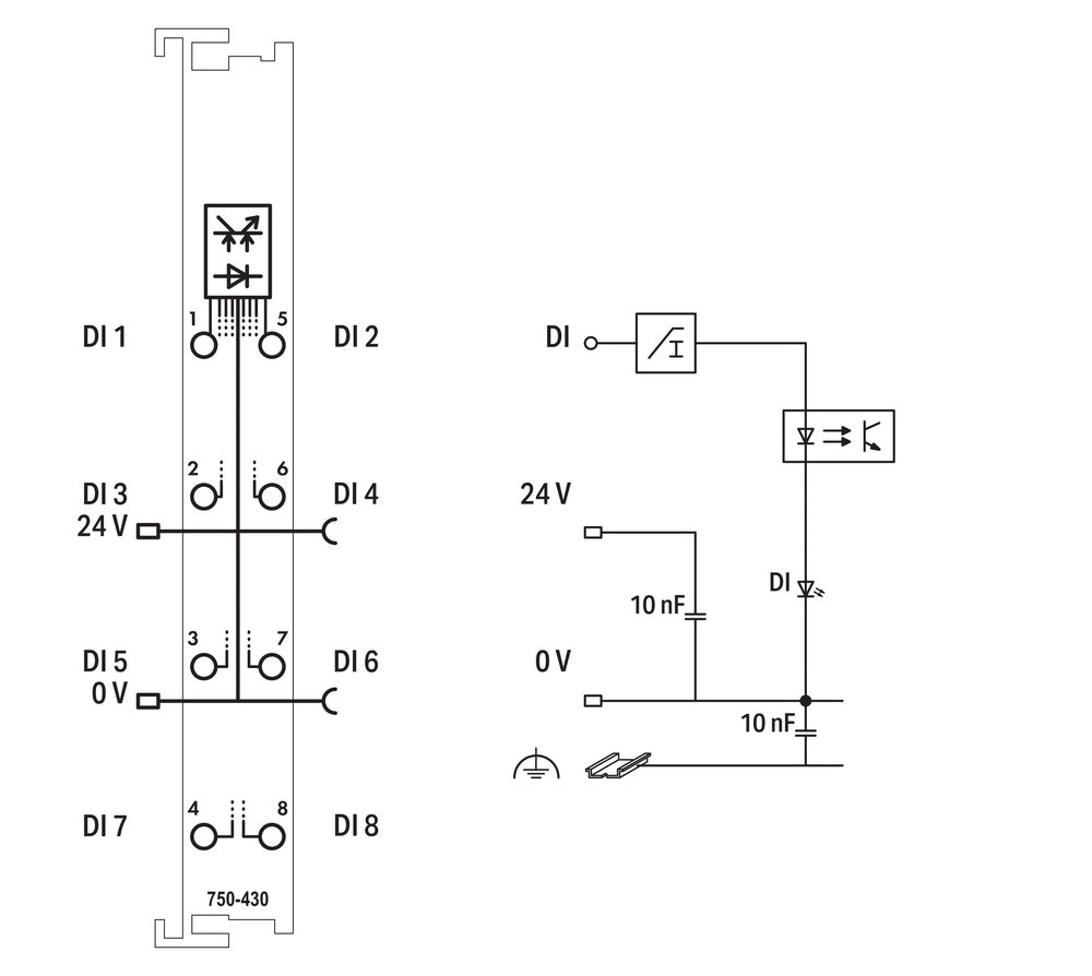 Wago Fieldbus, Decentralized Peripheral - Analog Input And Output Module - 750-430