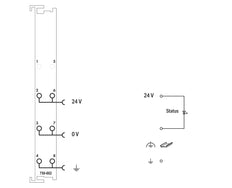 Wago Fieldbus Decentralized Peripheral - Power Supply/Segment Module - 750-602