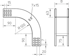 OBO RBV Bend/corner Piece Cable Tray - 7007071