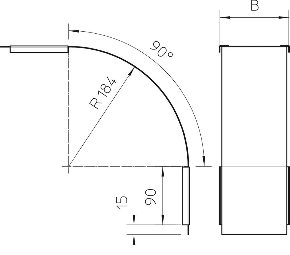 OBO Cover bend/corner Piece Cable wire System - 7130852