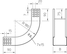 OBO RBV Bend/corner Piece Cable Tray - 7007009