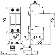 DEHN DEHNguard Mains Surge Protector - 952205