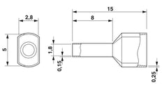 Phoenix Contact AI-TWIN Wire End Sleeve - 3200807 [100 Pieces]