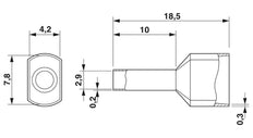 Phoenix Contact AI-TWIN Wire End Sleeve - 3200836 [100 Pieces]