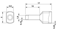 Phoenix Contact AI-TWIN Wire End Sleeve - 3200975 [100 Pieces]