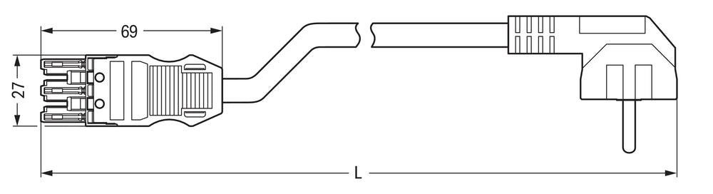 Wago Winsta Midi Patch Cord Adjustable Building Installation - 771-9993/306-102