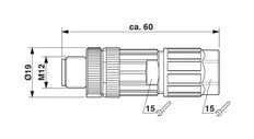 Phoenix Contact SACC-M Ronde (Industrial) Connector - 1424691