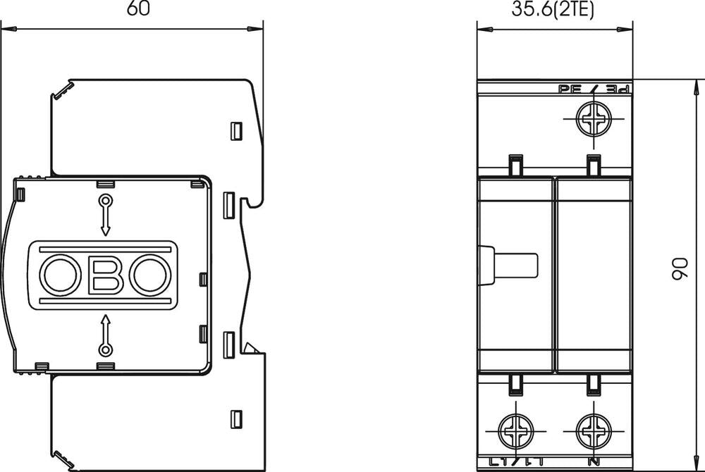 OBO V10 Mains Surge Protector - 5093418
