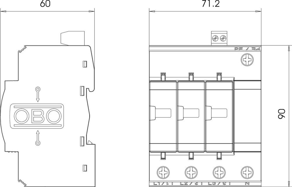 OBO V50 Mains Surge Protector - 5093662