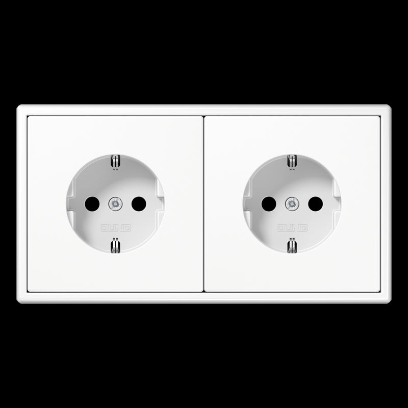 Jung LS990 Wall Outlet Box (WCD Switchgear) - LS1520-2WW