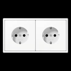 Jung LS990 Wall Outlet Box (WCD Switchgear) - LS1520-2WW