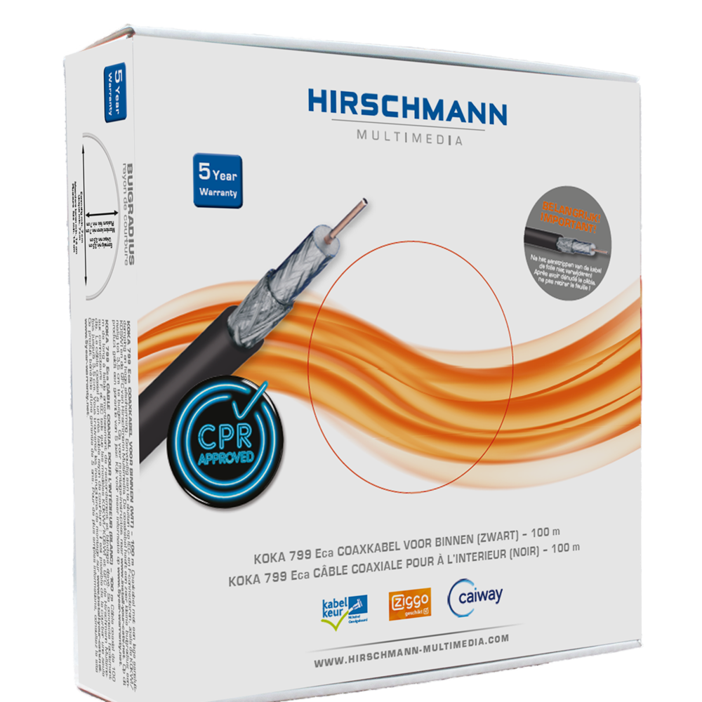Hirschmann Multimedia KOKA Coaxial Cable - 298799102 [100 Meters]