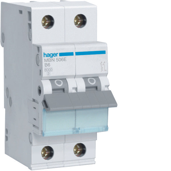 Hager MBN Circuit Breaker - MBN506E