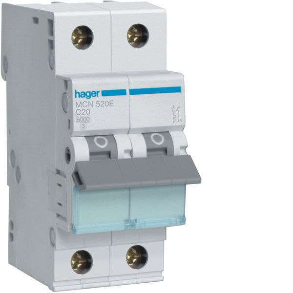 Hager MCN Circuit Breaker - MCN520E