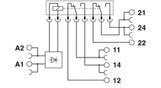 Phoenix Contact PLC Auxiliary Relay - 2967125