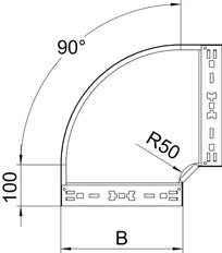 OBO Magic Bend/corner Piece Cable Tray - 6041136