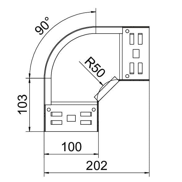 OBO Magic Bend/corner Piece Cable Tray - 6041130
