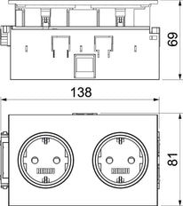 Rehau by OBO SIGNA Wall Outlet (WCD Switchgear) - 6121014