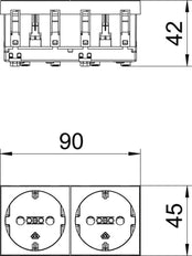 OBO Wall Outlet Box (WCD Switchgear) - 6120022