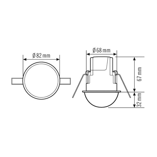 ESYLUX Compact Express Motion Sensor Element - EP10510755
