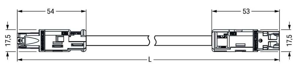 Wago Patch Cord Adjustable Building Installation - 774-9973/006-705