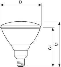 Philips Infrared Light bulb With reflector - 11579915