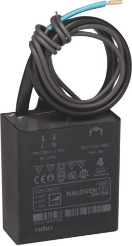 Niko HALOGEN TRANSFO Transformer Low-Voltage Lighting System - 320-00131